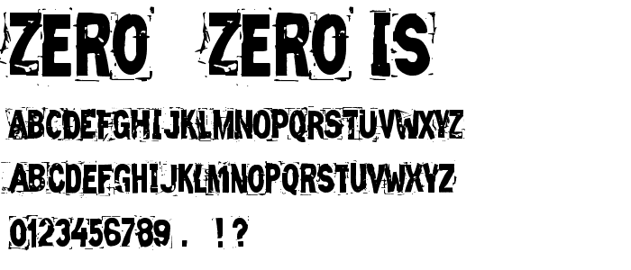 Zero & Zero Is police